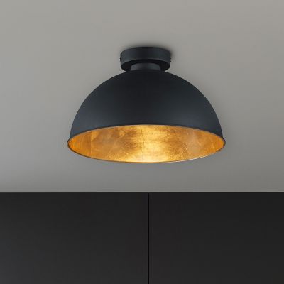 Čierna stropná lampa industriálna, Lyndee