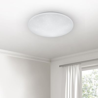 Biela stropná lampa moderná, Gilleleje, 27 W, LED nastaviteľný od teplej po studenú bielu, s diaľkovým ovládačom