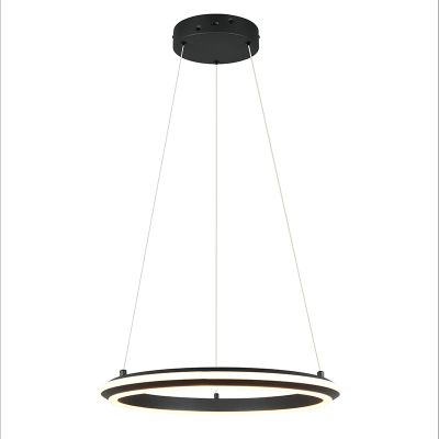 Čierne visiace svietidlo moderné, Jiry, 34 W, LED white switch, s 3-stupňovým stmievačom