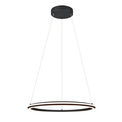 Čierne visiace svietidlo moderné, Jiry, 48 W, LED white switch, s 3-stupňovým stmievačom