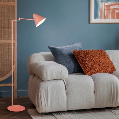 Oranžová stojaca lampa moderná, Jille, s vypínačom