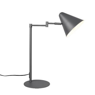 Antracitá lampa na písací stôl moderná, Jille, s vypínačom