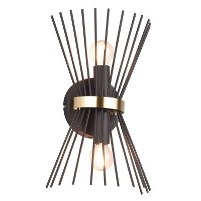 Čierne nástenné svietidlo industriálne, Fransiscus