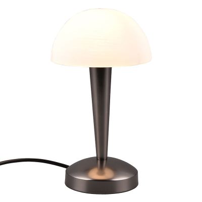Čierna stolová lampa moderná, Delila, s dotykovým stmievačom