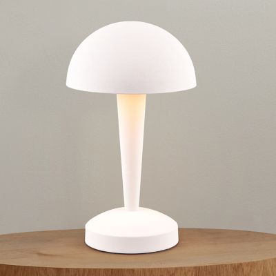 Biela stolová lampa moderná, Delila, s dotykovým stmievačom