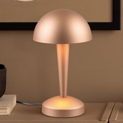 Taupeová stolová lampa moderná, Delila, s dotykovým stmievačom