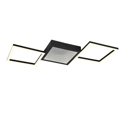 Čierne stropné svietidlo dizajnové, Gelka, 24 W, LED 3000 K, s 3-stupňovým stmievačom
