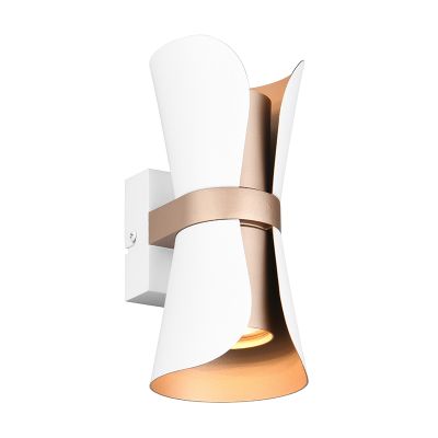 Biele nástenné svietidlo dizajnové, Suad