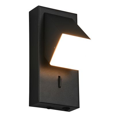 Čierne nástenné svietidlo moderné, Lok, 3 W, LED 3000 K