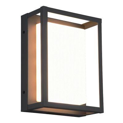 Antracité vonkajšie svietidlo kovové, Rolina, 10 W, LED white switch, IP54, s 3-stupňovým stmievačom