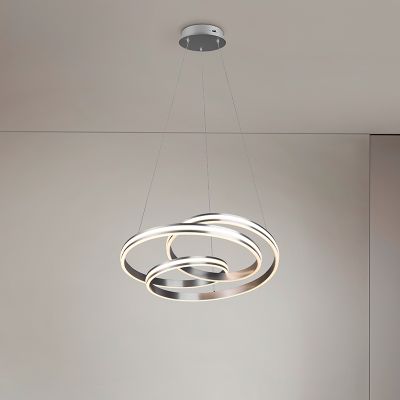 Niklové závesné svietidlo nad jedalensky stol moderné, Elyse, 60 W, LED white switch