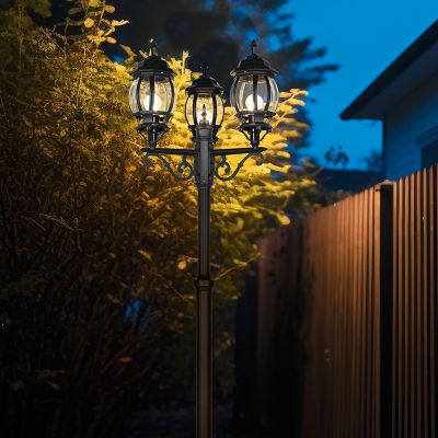 Čierny kandeláber klasický, Evander, IP23