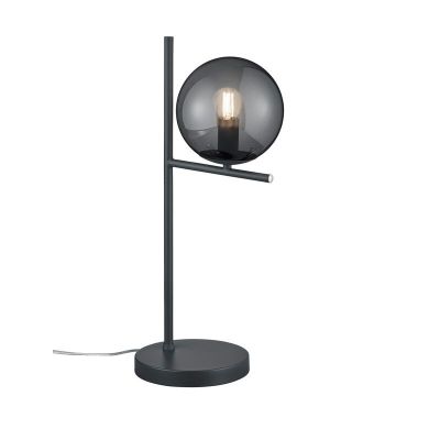 Antracitá stolová lampa moderná, Silkis, s vypínačom