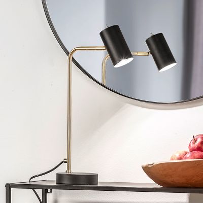 Mosadzná stolová lampa moderná, Kaso, s vypínačom