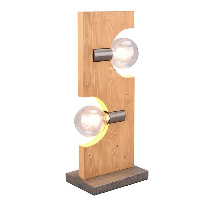 Hnedá stolová lampa rustikálna, Dyonne