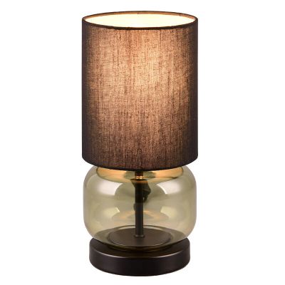 Čierna stolová lampa retro, Vita, s vypínačom