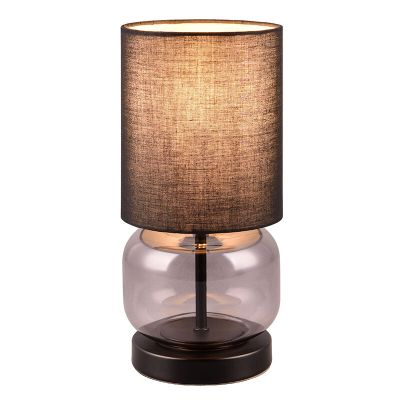 Čierna stolová lampa retro, Vita, s vypínačom