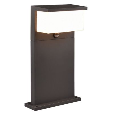 Antracitý záhradný stĺpik so senzorom pohybu moderný, Slimane, 13 W, LED 3000 K, IP54