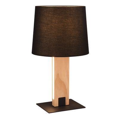 Čierna stolová lampa moderná, Radia, s vypínačom