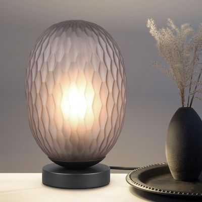 Sivá stolová lampa dizajnová, Danyal