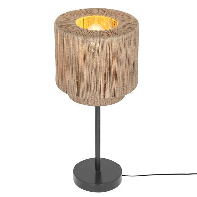 Béžová stolová lampa rustikálna, Rinus