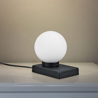 Čierna stolová lampa moderná, Jullian, s vypínačom