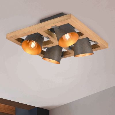 Niklová stropná lampa vintage, Keira