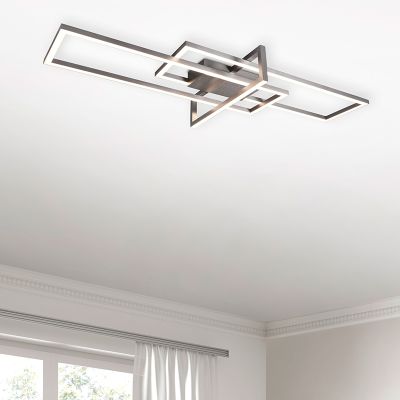 Niklová stropná lampa moderná, Hatun, 34 W, LED 3000 K