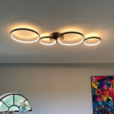 Čierna stropná lampa moderná, Robon, 37 W, LED 3000 K