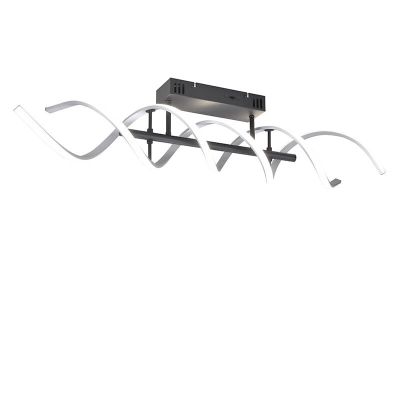 Chrómové stropné svietidlo dizajnové, Sylvian, 41 W, LED white switch, s 3-stupňovým stmievačom