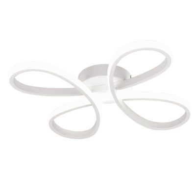 Biele stropné svietidlo dizajnové, Vikash, 25 W, LED 4000 K, s 3-stupňovým stmievačom