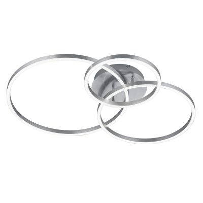 Niklová stropná lampa moderná, Elze, 28 W, LED RGBW, s diaľkovým ovládačom