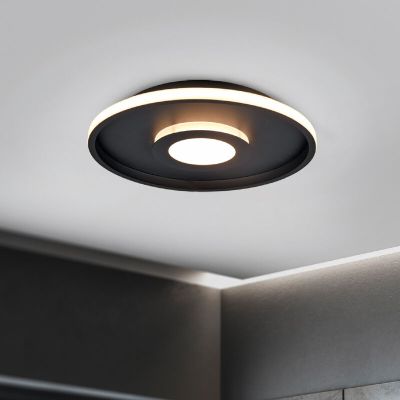 Čierne stropné svietidlo do kúpeľne moderné, Kayla, 35 W, LED 3000 K, IP44