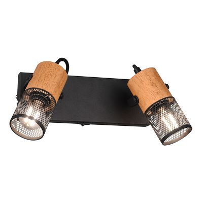 Čierne nástenné bodové svietidlo vintage, Jessica, s vypínačom