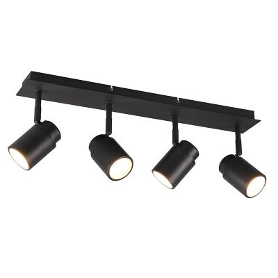 Čierne stropné bodové svetlo do kúpeľne moderné, Nelis, IP44