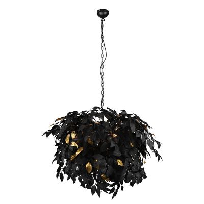 Čierne visiace svietidlo retro, Urwa