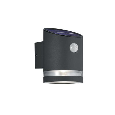 Antracité vonkajšie nástenné svietidlo so senzorom pohybu moderné, Suzan, 3 W, LED 3000 K, IP44