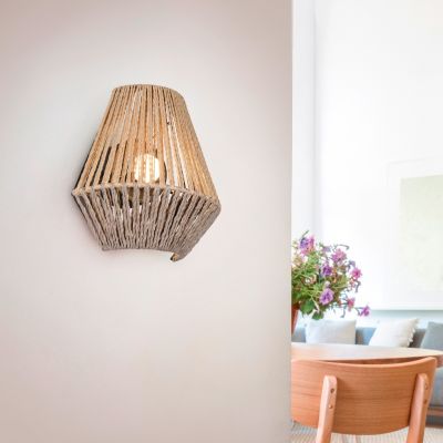 Papierové nabíjateľné nástenné svietidlo hnedé, Isaura, 1,5 W, LED 3000 K, s 3-stupňovým stmievačom