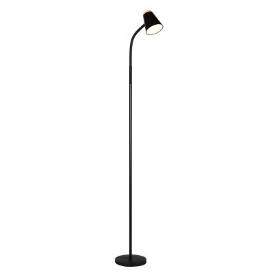 Čierna stojaca lampa moderná, Rahul, 4,5 W, LED 3000 K, s vypínačom
