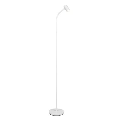 Biela stojaca lampa moderná, Suradj, s vypínačom