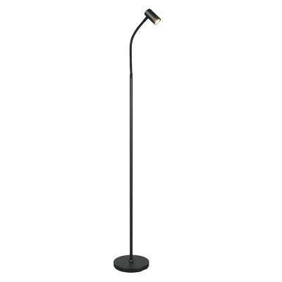 Čierna stojaca lampa moderná, Suradj, s vypínačom