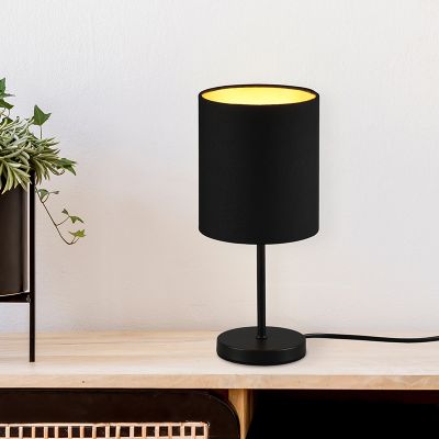 Čierna stolová lampa moderná, Zoe, s vypínačom