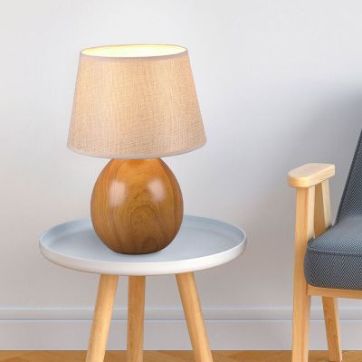 Keramická stolová lampa hnedá, Yet, s vypínačom