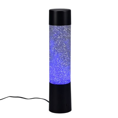 Čierna stolová lampa moderná, Umar, 1 W, LED RGB, s vypínačom