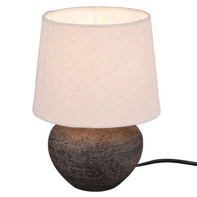 Keramická stolová lampa hnedá, Ulo, s vypínačom