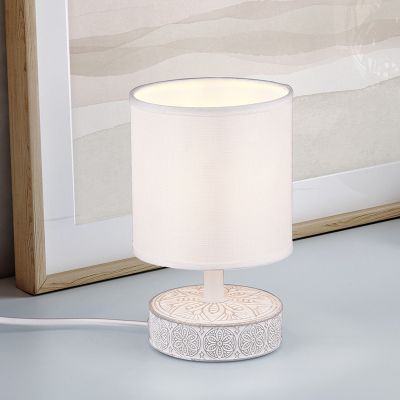 Keramická stolová lampa biela, Lola, s vypínačom