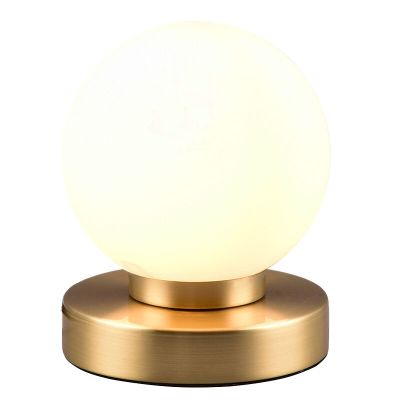 Mosadzná stolová lampa kovová, Serdal, s vypínačom