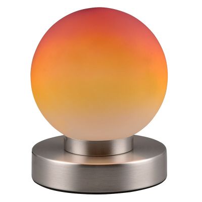 Niklová stolová lampa kovová, Serdal, s vypínačom