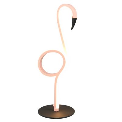 Ružová stolová lampa dizajnová, Puk, 6 W, LED 3000 K, s vypínačom