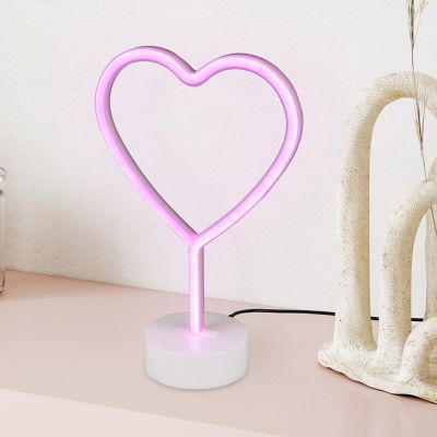 Ružová stolná lampa do detskej izby plastová, Sorian, 1 W, LED 3000 K